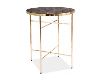 Konferenční stolek IBIZA C mramor/zlatý