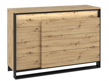 Komoda KANTA 08 dub artisan/černá