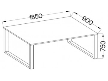 Jídelní stůl PILGRIM 185x90 cm černá/bílá