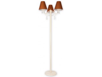 Lemir Stojací lampa O1969 AB BR Velio lampa 3 ramenná, antická bílá + hnědá Lemir Stojací lampa O1969 AB BR Velio lampa 3 ramenná, antická bílá + hnědá