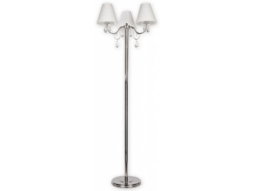 Lemir Stojací lampa O1969 CH BIA Velio lampa 3 ramenná, chrom + bílá