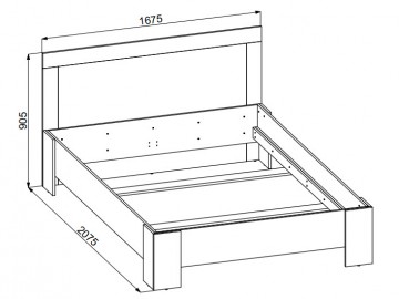 Postel 160x200 DENVER dub kraft zlatý/vanilka