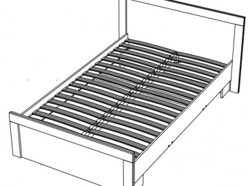 Postel 160x200 DENVER dub kraft zlatý/vanilka