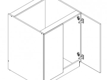 D70 ZPR skříňka spodní s PD OMAGH sonoma