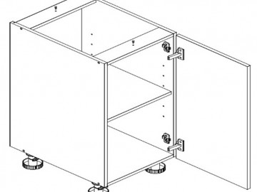 D60ZL P/L skříňka spodní s PD OMAGH sonoma