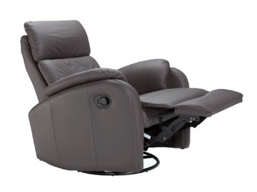 Křeslo relax ORFEUS PLUS BLOCK kůže Steingrau