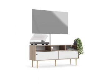 TV stolek Ruby hickory/bílá