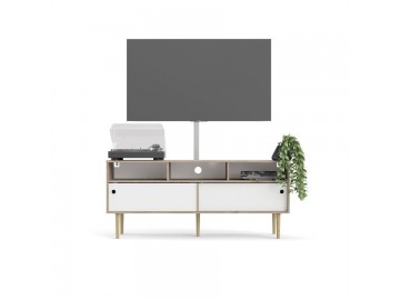 TV stolek Ruby hickory/bílá