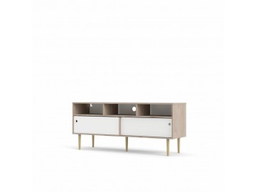 TV stolek Ruby hickory/bílá