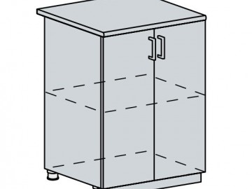 60D d. skříňka 2-dveřová GREECE bk/bílá metalic
