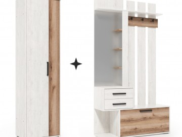 Předsíňová sestava levá SCANDI 2 borovice santorini/dub delano