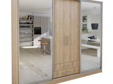 Skříň s posuv. dveřmi 270 cm EDITA dub sonoma