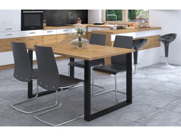Jídelní stůl PILGRIM 138x90 cm černá/artisan