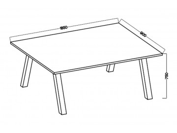 Jídelní stůl KOLINA 185x90 cm černá/artisan