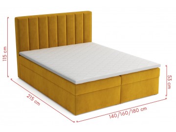 Postel s matrací s ÚP LUCINI BOX 160x200 výběr látek