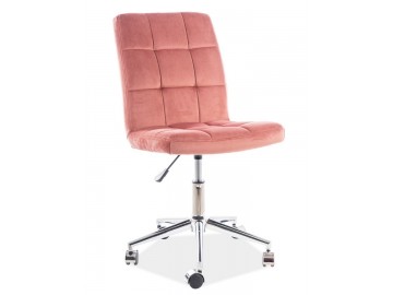Kancelářská židle Q-020 VELVET starorůžová