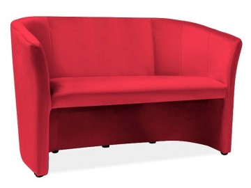 Čalouněný dvojsedák TM-2 VELVET červená bordó