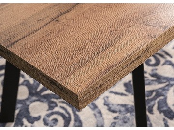 Jídelní stůl rozkládací BRICK 118x80 dub wotan/černá