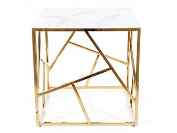 Konferenční stolek ESCADA B II zlatý kov/ bílý mramor