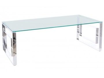 Konferenční stolek ALLURE A stříbrná/sklo