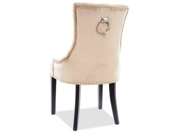 Jídelní čalouněná židle CASA 11803 VELVET béžová/černá