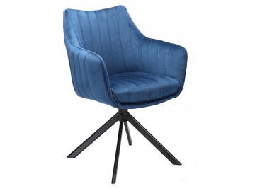 Jídelní čalouněná židle ROZI VELVET granátově modrá/černá