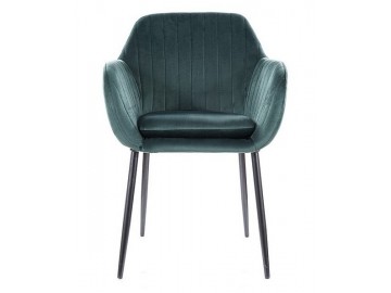 Jídelní čalouněná židle VANDA velvet zelená/černá