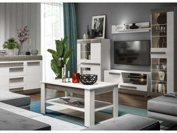 Televizní stolek 2D LANTANA borovice sněžná/šedá
