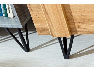 Televizní stolek LODINE 07 2D2S dub wotan/beton