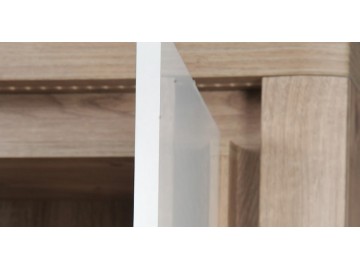 Šatní skříň 2D LABRO dub ribbeck/bílá lesk