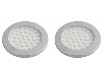 LED svítidlo 2 ks CASTELLO 2,8 W stříbrné, barva světla studená bílá