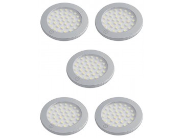 LED svítidlo 5 ks CASTELLO 2,8 W stříbrné, barva světla studená bílá