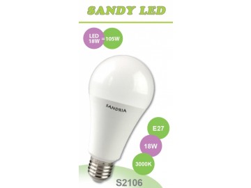 SANDRIA LED žárovka E27 S2106 SANDY LED E27 A65 18W SMD 3000K