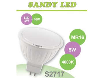 SANDRIA LED žárovka 12V S2717 SANDY LED MR16 5W SMD 4000K