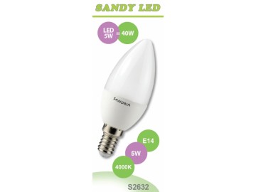 SANDRIA LED žárovka E14 S2632 SANDY LED E14 C37 5W SMD 4000K