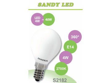 SANDRIA LED žárovka E14 S2182 SANDY LED E14 B45 4W 2700K OPAL 360°