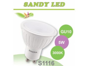SANDRIA LED žárovka GU10 S1116 SANDY LED GU10 5W SMD 3000K