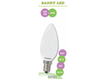 SANDRIA LED žárovka E14 S2151 SANDY LED E14 C35 4W 4000K OPAL 360°