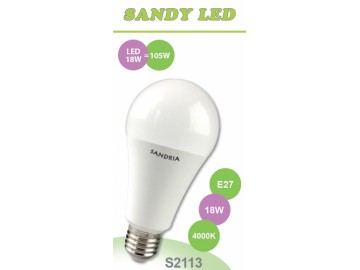 SANDRIA LED žárovka E27 S2113 SANDY LED E27 A65 18W SMD 4000K