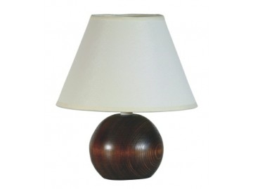 Lamkur Stolní lampička Lampa dřevo koule tmavá