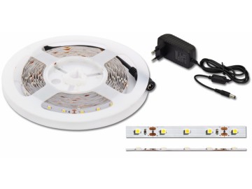 Ecolite LED páska DX-SMD3528-BI/5M LED set včetně adaptéru, 60xSMD/m, 5m, 4,8W