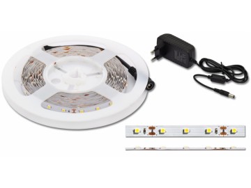 Ecolite LED páska DX-SMD3528-BI/1,5M LED set včetně adptéru, 60xSMD/m, 1,5m, 4