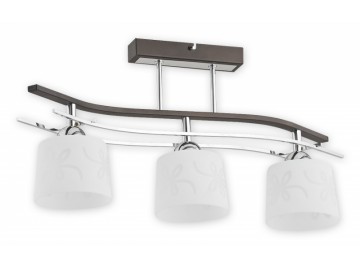Lemir Stropní svítidlo O2343 P3 RW Dixi přisazený 3, wenge + chrom