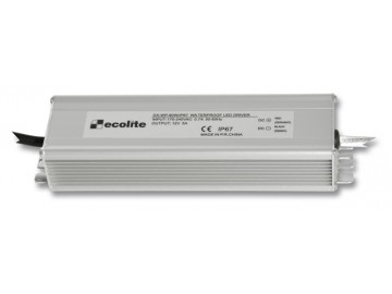 Ecolite  DX-WP-60W/IP67 El. trafo,230V-12V,5A,60W