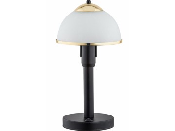 Lemir Stolní lampa O2928 L1 CZA + ZL Lava lampička, matný černý + zlatá