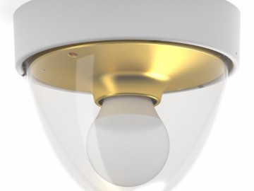 Nowodvorski Lighting Venkovní svítidlo 7968 NOOK bílá/zlatá SENSOR, IP44