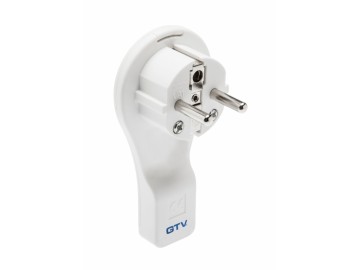 GTV  AE-VA1UNI-00 Vidlice úhlová, plochá, bílá, 16A, 250V