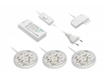 GTV Podhledové svítidlo LD-LCG319-53 Set LED LUGO 319, ALUMINIUM, 3000K, S