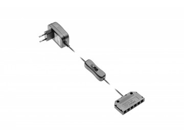 GTV  LD-ZWND12-10 LED trafo včetně vypinače a rozdělovače, 12V DC, max.12W