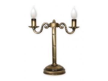 Lemir Stolní lampa O1008/L2 Prima lampička 2 ramenná, patina